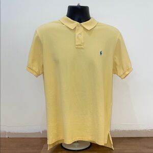 Vintage Polo Custom Fit by Ralph Lauren Men's Soft Yellow Polo XL